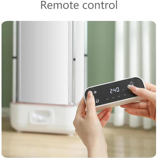 GJBMXSM 900W Automatischer Klappbar Vertikaler Dampftrockner,Mit Fernbedienung/Integrierter Aromatherapie-Box,Wäschetrockner Elektrisch Tragbarer,Für Kleidung Und Stoffe,Entfernt Schnell Falten