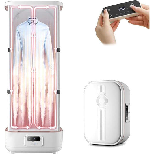 ITETONE Bügelautomat Vollautomatischer Wäschetrockner mit Dampftrocknungsfunktion, Bügel- und Faltmaschine zum einfachen Bügeln knitterfreier Kleidungsstücke, mit Bügeleisen-Clip,