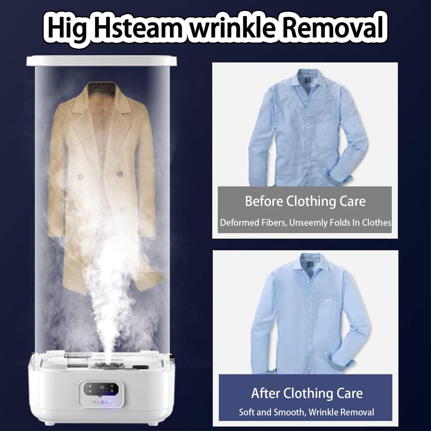 Dampfgarer mit Aromatherapie und Fernbedienung, Kompakte automatische Dampftrocknung für effiziente Kleidungspflege